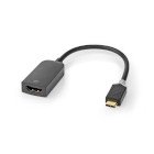 USB-C Adapter | USB 3.2 Gen 1 | USB-C Han | HDMI  -udgang | 4K@60Hz | 0.20 m | Runde | Guldplateret | PVC | Antracit | Window Box med Euro l�s #1