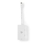 DisplayPort adapter | Mini DisplayPort han | DVI-D 24+1-Pins Hun / HDMI  -udgang / VGA Hun | 4K@60Hz | Nikkelplateret | Skiftelig | 0.20 m | Runde | ABS | ABS | Hvid | Box #1