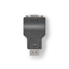 DisplayPort adapter | DisplayPort Han | VGA Hun | 1080p | Nikkelplateret | Lige | Runde | ABS | ABS | Sort | Box #1