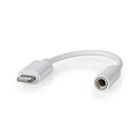 Lightning Adapter | Apple Lightning 8-pin | 3.5 mm Hunstik | Nikkelplateret | 0.10 m | Runde | PVC #1