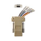 Seriel adapter | Adapter | D-SUB 9-Pin hun | RJ45 Hun | Nikkelplateret | Elfenben | Box #1