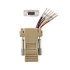 Seriel adapter | Adapter | D-SUB 9-Pin han | RJ45 Hun | Nikkelplateret | Elfenben | Box #1