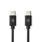 USB-kabel | USB 2.0 | USB-C™ Han | USB-C™ Han | 60 W | 480 Mbps | Nikkelplateret | 2.00 m | Runde | PVC | Sort | Box #1