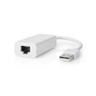USB-netv�rksadapter | USB 2.0 | 100 Mbps | USB-A Han | RJ45 Hun | 0.20 m | Runde | Guldplateret / Nikkelplateret | Kobber | Hvid | Box #1