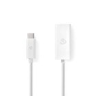 USB-netv�rksadapter | USB 3.2 Gen 1 | 1000 Mbps | USB-C Han | RJ45 Hun | 0.20 m | Runde | Nikkelplateret | Tinkobber | Hvid | Box #1