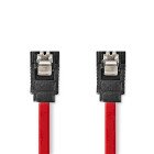 SATA kabel | 3 Gbps | SATA 7-Pin Hun | SATA 7-Pin Hun | Nikkelplateret | 0.50 m | Fladt | PVC | R�d | Box #1