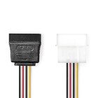 Intern Str�mkabel | Molex Han | SATA 15-Pin Hun | Guldplateret | 0.15 m | Runde | PVC | Flerfarvet | Box #1