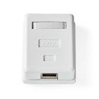 Netv�rksv�gboks | P� v�ggen | 1-Port port(s) | STP CAT6 | Lige | Hun | Guldplateret | PVC | Hvid | Box #1