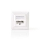 Netv�rksv�gboks | In-wall | 2-Port port(s) | CAT5e | Lige | Hun | Guldplateret | ABS | Hvid | Box #1