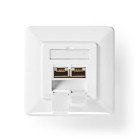 Netv�rksv�gboks | In-wall | 2-Port port(s) | CAT7 | Lige | Hun | Guldplateret | PVC | Elfenben | Box #1