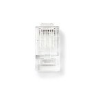 RJ45-stik | Han | Solid UTP CAT5e | Lige | Guldplateret | 10 stk. | PVC | Gennemsigtig | Box #1