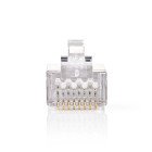 RJ45-stik | Han | Solid STP CAT5 | Lige | Guldplateret | 10 stk. | PVC | Gennemsigtig | Box #1