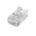 RJ45-stik | RJ45 Pass Through | Fast/strenget UTP CAT6 | Lige | Guldplateret | 10 stk. | Polycarbonate | Gennemsigtig | Box #1