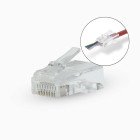 RJ45-stik | RJ45 Pass Through | Stranded UTP CAT5 | Lige | Guldplateret | 10 stk. | PVC | Gennemsigtig | Box #1