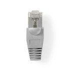RJ45-stik | Han | Solid UTP CAT5 | Lige | Guldplateret | 10 stk. | PVC | Gennemsigtig / Gr� | Box #1