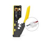 Crimp Tang | CAT5 / CAT5e / CAT6 / CAT6a / CAT7 / RJ12 / RJ45 | Klipper / Plier / Stripping | Gummi / St�l | Gul / Sort #1