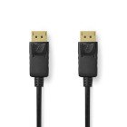 Displayport kabel | DisplayPort Han | DisplayPort Han | 4K@60Hz | Guldplateret | 2.00 m | Runde | PVC | Sort | Label #1