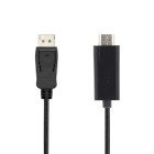 Displayport kabel | DisplayPort Han | HDMI Stik | 4K@30Hz | Nikkelplateret | 2.00 m | Runde | PVC | Sort | Label #1