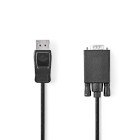 VGA-kabel | DisplayPort Han | VGA Han | Nikkelplateret | Maksimal opl�sning: 1080p | 2.00 m | Runde | PVC | Sort | Label #1