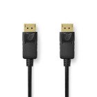 Displayport kabel | DisplayPort Han | DisplayPort Han | 8K@60Hz | Guldplateret | 2.00 m | Runde | PVC | Sort | Label #1