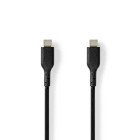 USB-kabel | USB 2.0 | USB-C Han | USB-C Han | 240 W | 480 Mbps | Nikkelplateret | 2.00 m | Runde | PVC | Sort | Label #1
