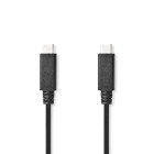 USB-kabel | USB 3.2 Gen 2 | USB-C Han | USB-C Han | 240 W | 8K@30Hz | 20 Gbps | Nikkelplateret | 1.00 m | Runde | PVC | Sort | Label #1