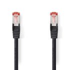 Kat 6 kabel | RJ45 Han | RJ45 Han | S/FTP | 7.50 m | Runde | LSZH | Sort | Label #1