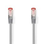 Kat 6 kabel | RJ45 Han | RJ45 Han | S/FTP | 15.0 m | Runde | LSZH | Gr� | Label #1