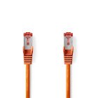 Kat 6 kabel | RJ45 Han | RJ45 Han | S/FTP | 0.50 m | Runde | LSZH | Orange | Label #1