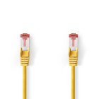 Kat 6 kabel | RJ45 Han | RJ45 Han | S/FTP | 15.0 m | Runde | LSZH | Gul | Label #1
