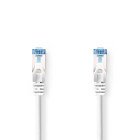 CAT6a netv�rkskabel | S/FTP | RJ45 Han | RJ45 Han | 10.0 m | Snagless | Runde | LSZH | Hvid | Label #1