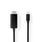 Mini DisplayPort kabel | DisplayPort 1.4 | Mini DisplayPort han | HDMI Stik | 48 Gbps | Nikkelplateret | 2.00 m | Runde | PVC | Sort | Konvolut #1