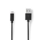 USB-kabel | USB 2.0 | USB-A Han | USB Micro-B han | 9 W | 480 Mbps | Nikkelplateret | 5.00 m | Runde | PVC | Sort | Konvolut #1