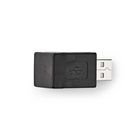 USB-A Adapter | USB 2.0 | USB-A Han | USB-A Hun | 480 Mbps | Runde | Nikkelplateret | PVC | Sort | Box #1