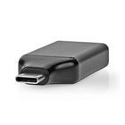 USB-C Adapter | USB 3.2 Gen 1 | USB-C Han | DisplayPort Hun | 4K@60Hz | Runde | Nikkelplateret | Gr� / Sort | Konvolut #1