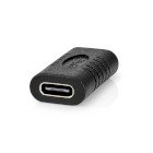 USB-C Adapter | USB 3.2 Gen 2 | USB-C Hun | USB-C Hun | 4K@60Hz | 10 Gbps | Runde | Nikkelplateret | Sort | Konvolut #1