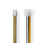 Intern Str�mkabel | Molex Han | PCI Express Han | Guldplateret | 0.20 m | Runde | PVC | Gul / Sort | Konvolut #1