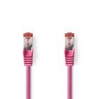 Kat 6 kabel | RJ45 Han | RJ45 Han | S/FTP | 15.0 m | Runde | LSZH | Pink | Plastikpose #1