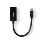 Mini DisplayPort kabel | DisplayPort 1.2 | Mini DisplayPort han | HDMI  -udgang | 21.6 Gbps | Nikkelplateret | 0.20 m | Runde | PVC | Sort | M�rke #1