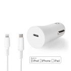 Biloplader | 20 W | 1.67 / 2.22 / 3.0 A | Antal output: 1 | Porttype: USB-C | Lightning 8-Pin (Loose) kabel | 1.00 m | Automatisk Valgt Sp�nding #1