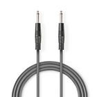 Mono Audio kabel | 6.35 mm Hanstik | 6.35 mm Hanstik | Nikkelplateret | 1.50 m | Runde | PVC #1