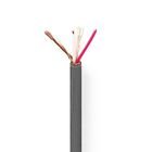 Mikrofon kabel | 2 x 0.23 mm� | Kobber | 100.0 m | Runde | PVC | M�rkegr� | Rulle #1