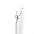 Coax Kabel P� Rulle | RG59U | 75 Ohm | Dobbelt afsk�rmet | ECA | 100.0 m | Coax | PVC | Hvid | Rulle #1