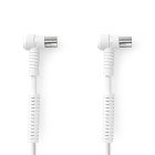 Coax Cable | IEC (Coax) Han | IEC (Coax) Hun | Nikkelplateret | 120 dB | 75 Ohm | Quad Sk�rmet | 1.50 m | Runde | PVC | Hvid | Box #1