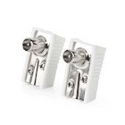 IEC (Coax) Stik | Vinklet | Han | Nikkelplateret | 75 Ohm | Skru | Kabeldiameter: 7.0 mm | Metal / PVC | Hvid | 2 stk. | Box #1