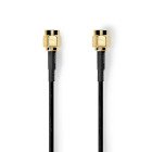 Antennekabel | SMA Han | SMA Han | Guldplateret | 50 Ohm | Enkelt afsk�rmet | 1.00 m | Runde | PVC | Sort | Label #1