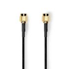 Antennekabel | SMA Han | SMA Han | Guldplateret | 50 Ohm | Enkelt afsk�rmet | 2.00 m | Runde | PVC | Sort | Label #1