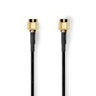 Antennekabel | SMA Han | SMA Han | Guldplateret | 50 Ohm | Enkelt afsk�rmet | 5.00 m | Runde | PVC | Sort | Label #1