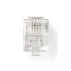 Telecom Connector | Tilslutnings Type: RJ11 | Lige | Bel�gning: Guldplateret | PVC | Gennemsigtig #1