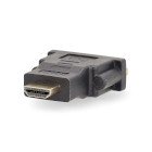 HDMI Adapter | HDMI Stik | DVI-D 24+1-Pins Hun | Guldplateret | Lige | ABS | Antracit | 1 stk. | Box #1